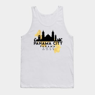 Panama City Panama Skyline Map Art Tank Top